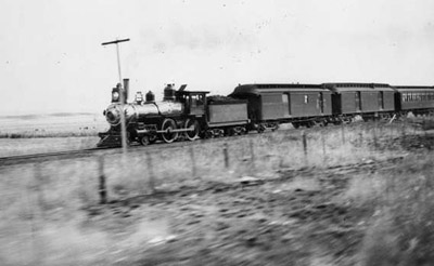 Santa Fe Passenger Train 1890's, RPO Car is directly behind the locomotive