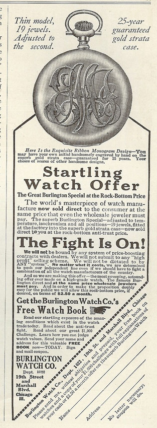 Burlington 1913 advertisement