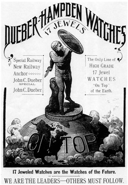 Duber-Hapden advertisement from The Jewlers Circular - Weekly and Horological Review, December 1891, Courtesy NAWCC Library