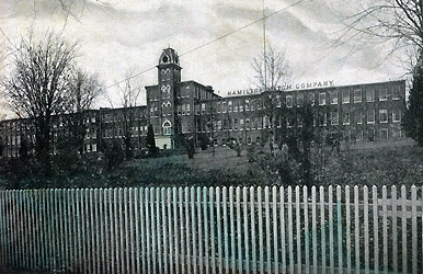 Hamilton Watch Factory circa 1906, with 1892 east wing addtion (right) to accommodate machinery from Aurora, and 1903 west wing addition.