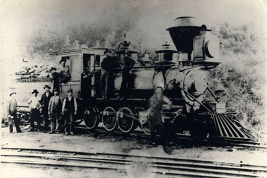 South Pacific Coast locomotive No. 13, ca 1895, courtesy Muesums of Los Gatos