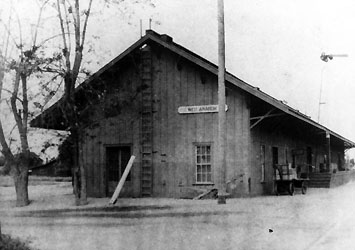 Southern Pacific West Anaheim Depot, circa 1908, courtesy Anaheim Public Library