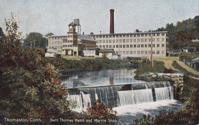 Seth Thomas Watch and Marine Factory, postcard by Hugh C Leighton Co, Portland, ME