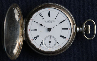 U S Watch Co, Waltham, model 1 hunting case watch, circa 1889