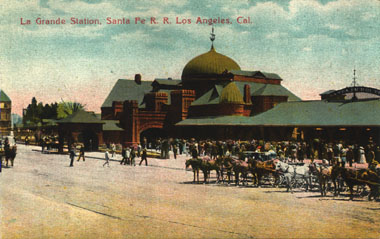 La Grande Station, Los Angeles, Newman Post Card Co. Photo